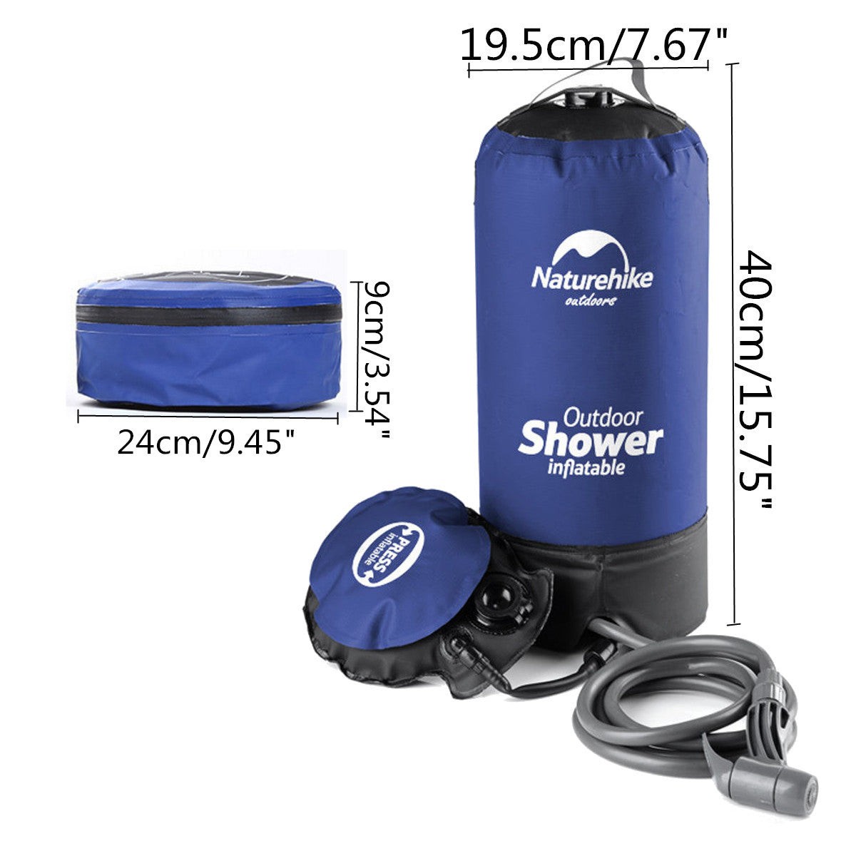 Bolsa de ducha al aire libre Ducha plegable para acampar