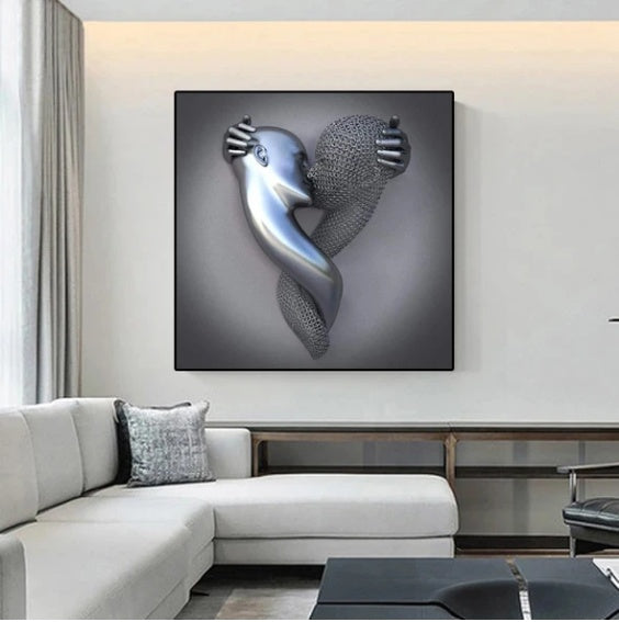 Peinture décorative murale représentant un cadeau de Saint-Valentin américain