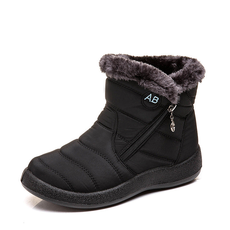 Botas de nieve impermeables, cálidas y afelpadas, para invierno, botines casuales y ligeros