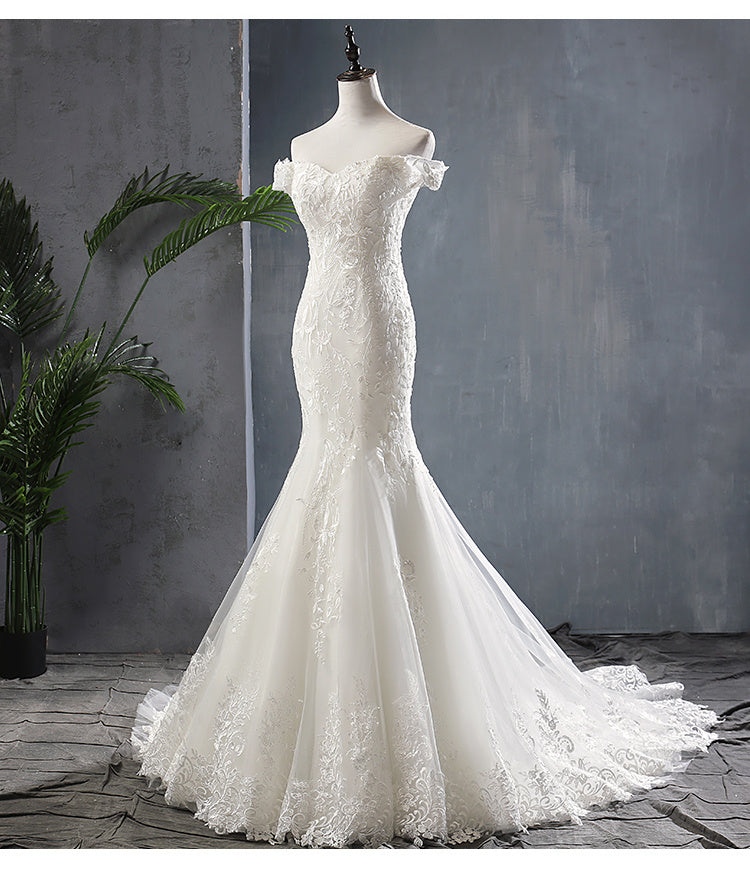 Vestido de novia ligero de sirena Falda con cola de encaje