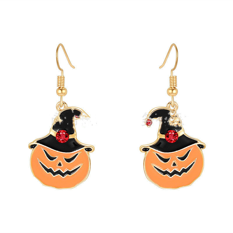 Boucles d'oreilles de la série Halloween, personnalité amusante