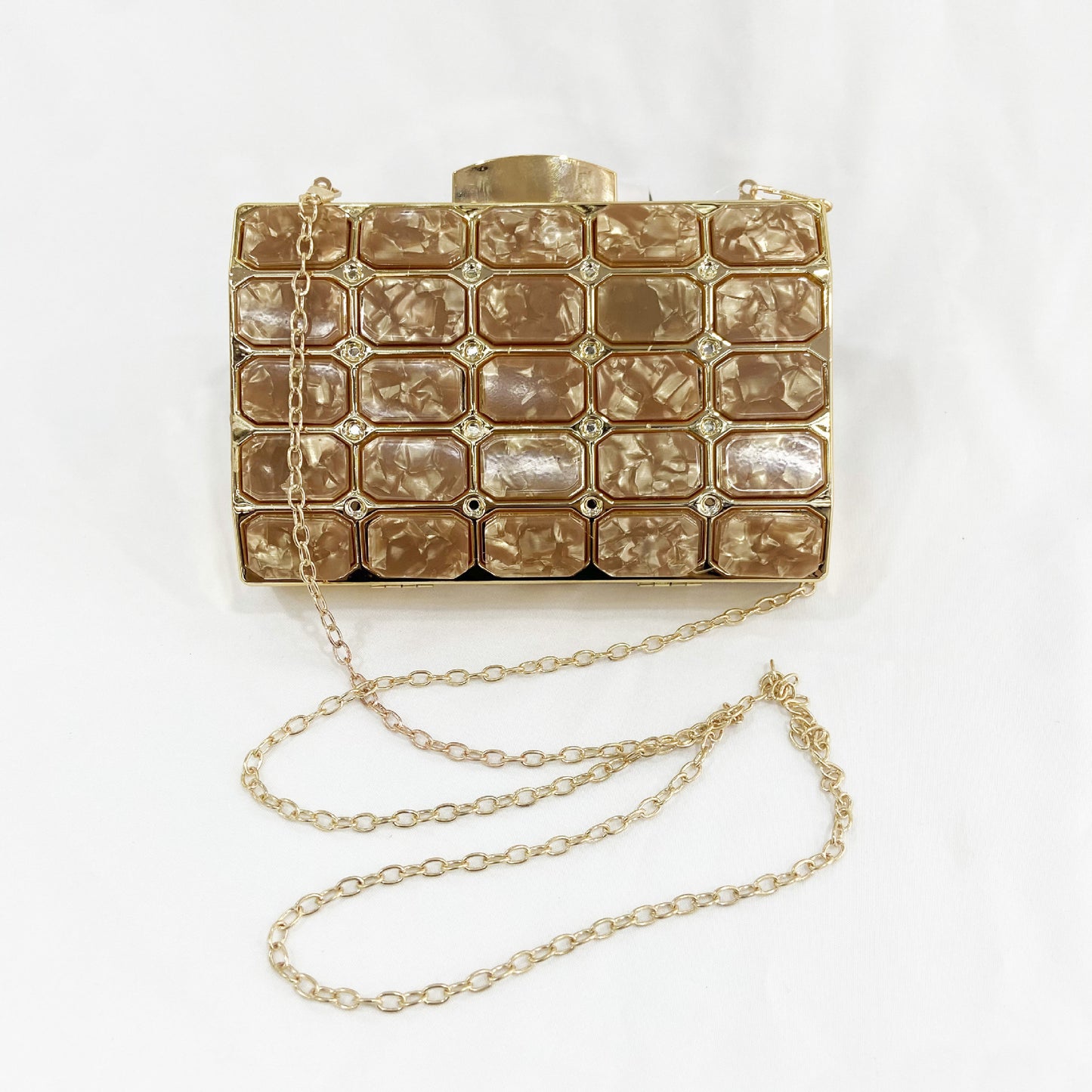 Sac de dîner en acrylique à motif pierre pour fête de femme