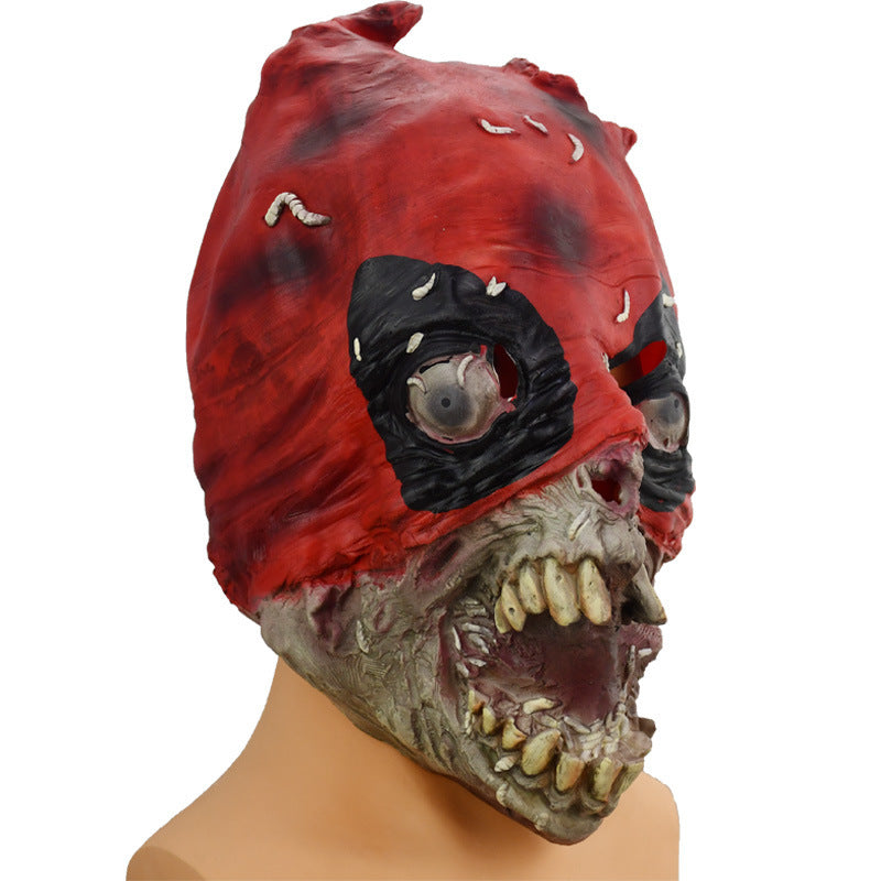 Coiffe d'horreur en latex pour Halloween