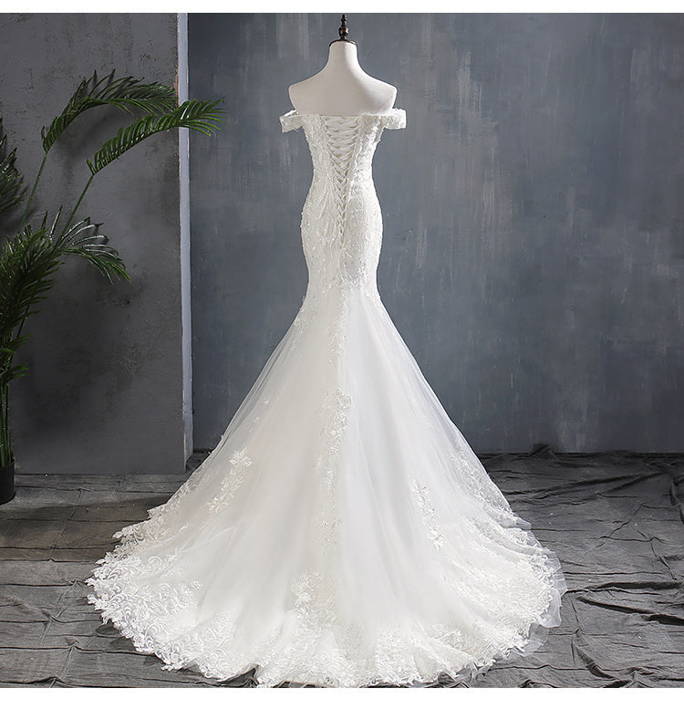 Vestido de novia ligero de sirena Falda con cola de encaje