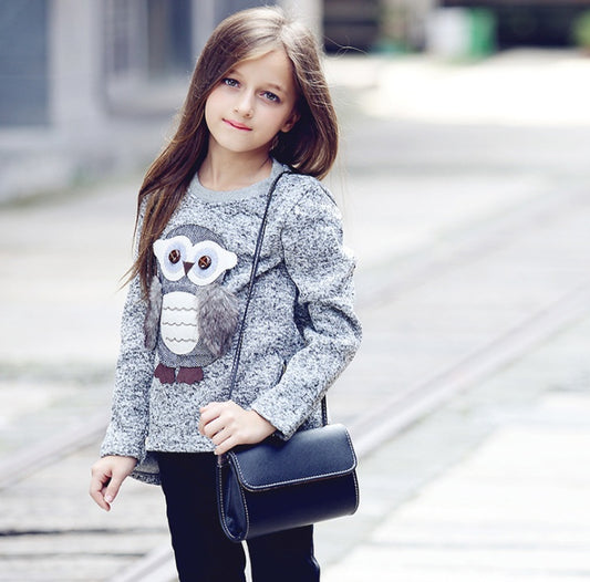 Chaqueta abrigo para niñas niño sudaderas suéter para niñas abrigos para niñas ropa de búho de dibujos animados para otoño invierno forrado de vellón