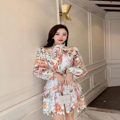Embroidered Long Sleeve Dress