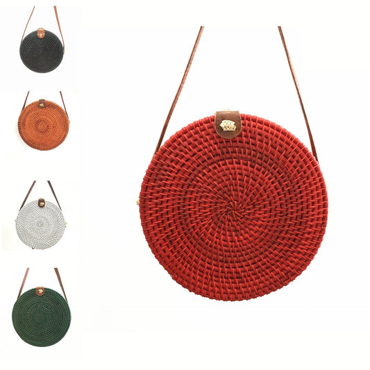Sac à bandoulière en rotin tissé fait main