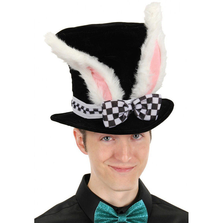 Chapeau oreilles de lapin en velours pour fête de Pâques, accessoires de déguisement, accessoire de cosplay, décoration de fête