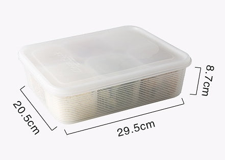 Caja de almacenamiento de frutas y verduras para refrigerador, caja de almacenamiento con drenaje para cocina con tapa