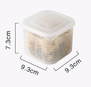 Caja de almacenamiento de frutas y verduras para refrigerador, caja de almacenamiento con drenaje para cocina con tapa