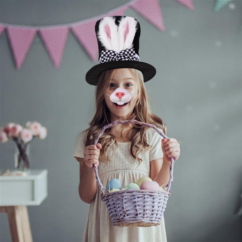 Chapeau oreilles de lapin en velours pour fête de Pâques, accessoires de déguisement, accessoire de cosplay, décoration de fête