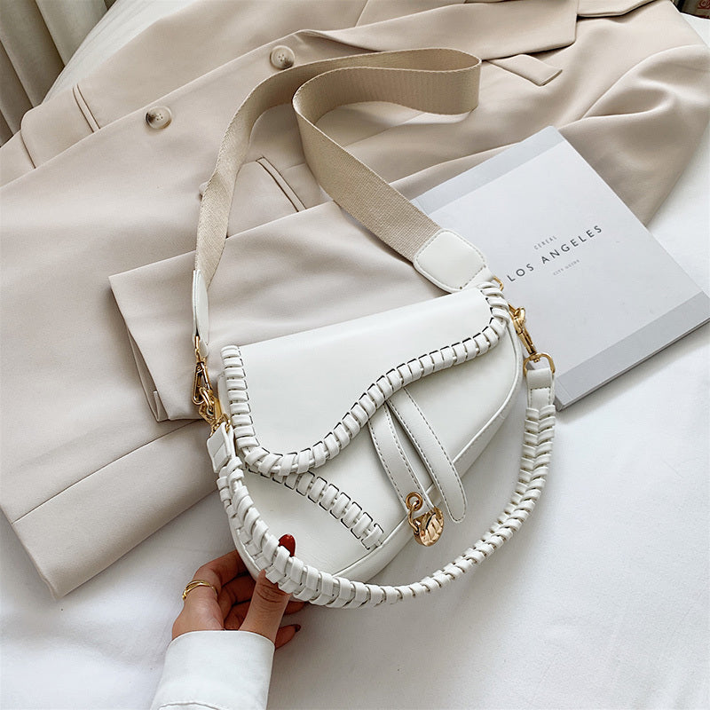Fashion Texture Messenger Bag Ladies All Match Saddle Bag