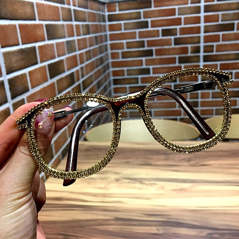 Gafas de sol hechas a mano con diamantes de imitación vintage