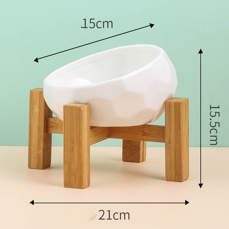 Gamelle en céramique pour chat et chien, avec ouverture oblique