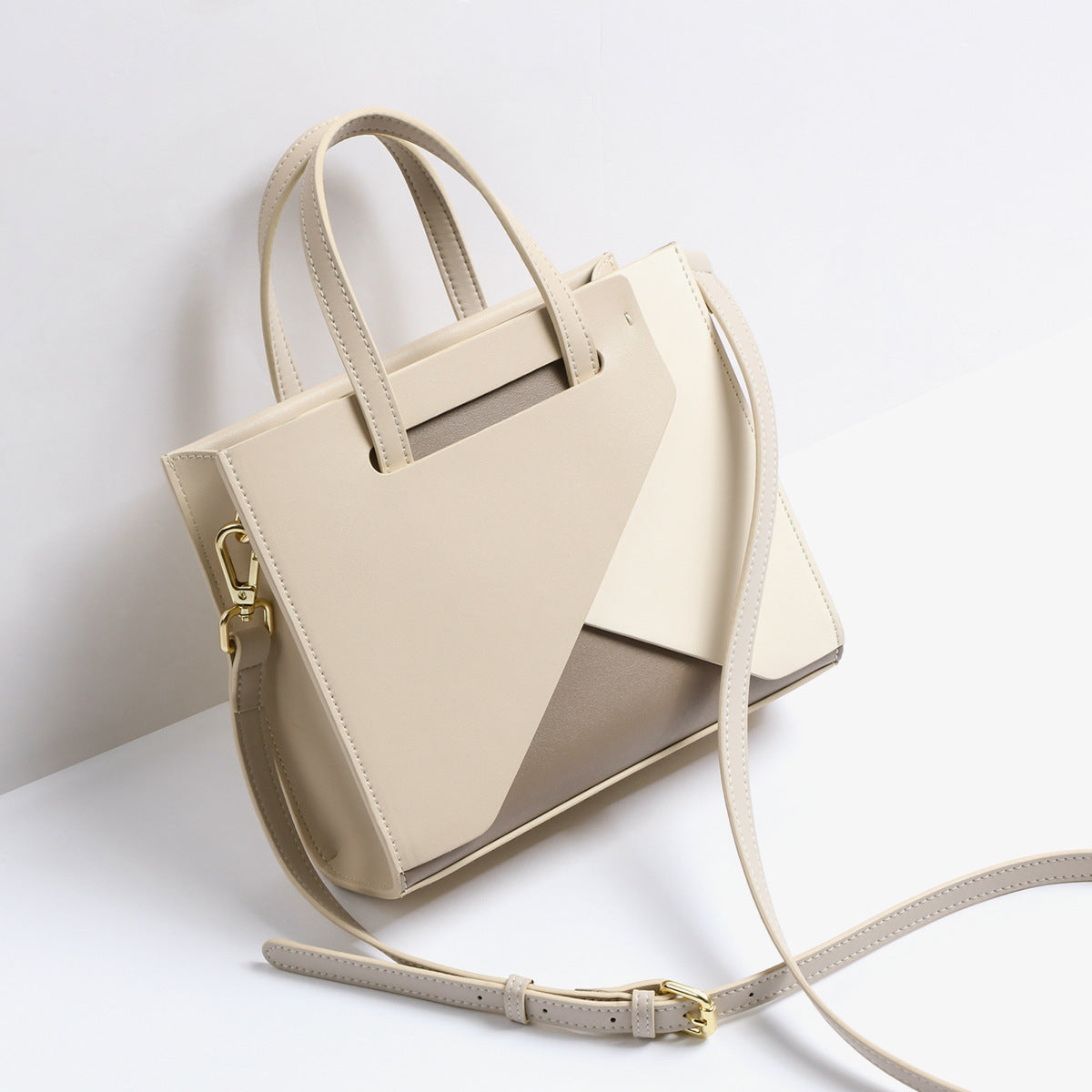 Sac bandoulière en cuir grande capacité pour femme