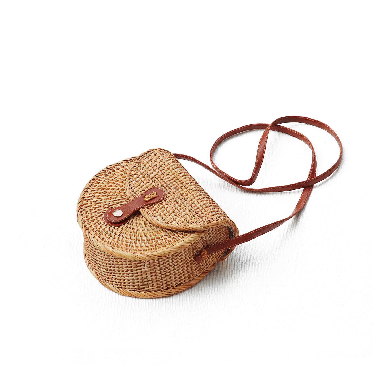 Bolso tejido de ratán Bolso de hombro semicírculo Bolso tejido de ratán Bolso mensajero