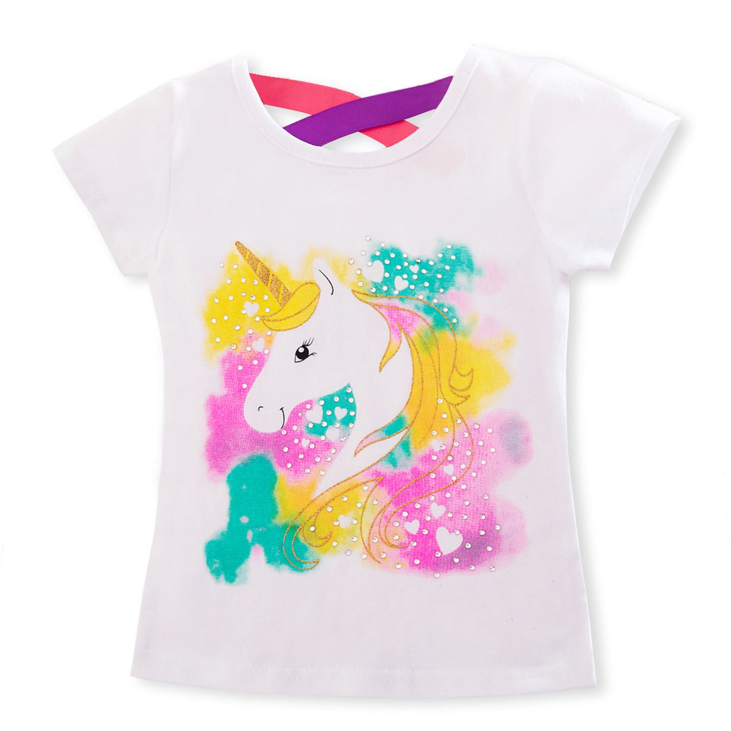 Moda linda caricatura para niños manga corta