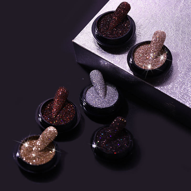 Glitter Flash Nails Crystal Diamond Powder Net Celebridad Vibrato