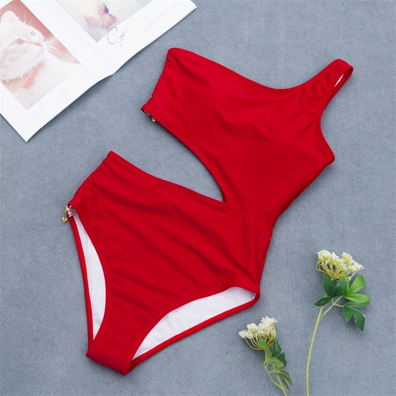 Nuevo traje de baño de una pieza de bikini estilo adolescente