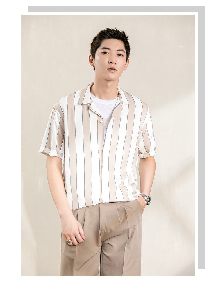 Chemise à manches courtes pour jeunes, chemise d'été personnalisée en Tencel Inch