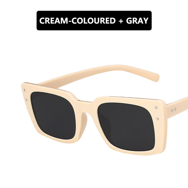 Gafas de sol cuadradas con montura estrecha para uñas UV400