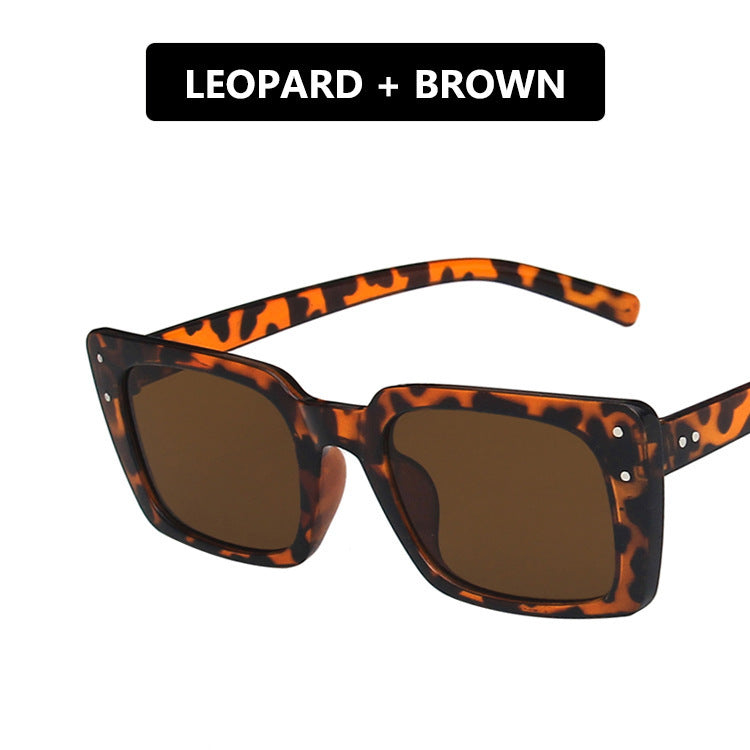 Gafas de sol cuadradas con montura estrecha para uñas UV400