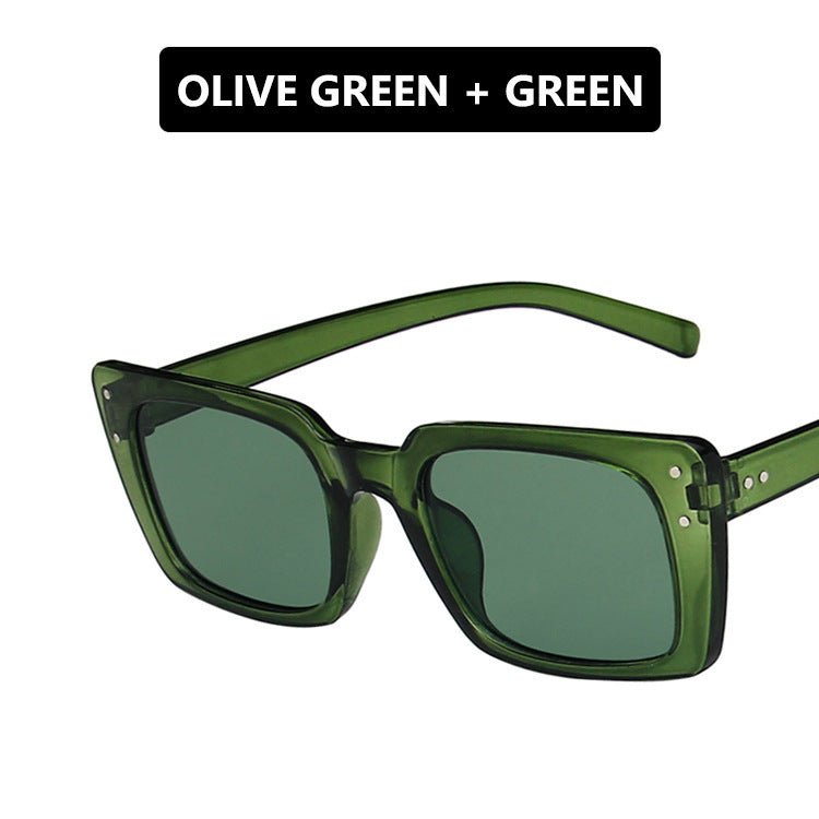 Gafas de sol cuadradas con montura estrecha para uñas UV400
