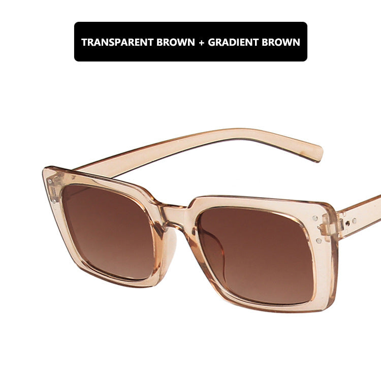 Gafas de sol cuadradas con montura estrecha para uñas UV400