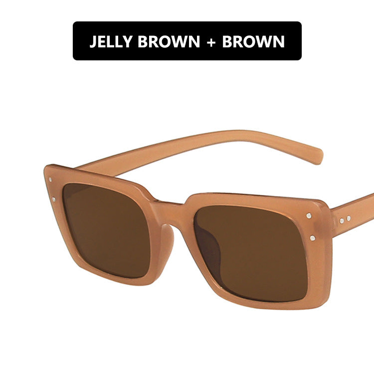 Gafas de sol cuadradas con montura estrecha para uñas UV400