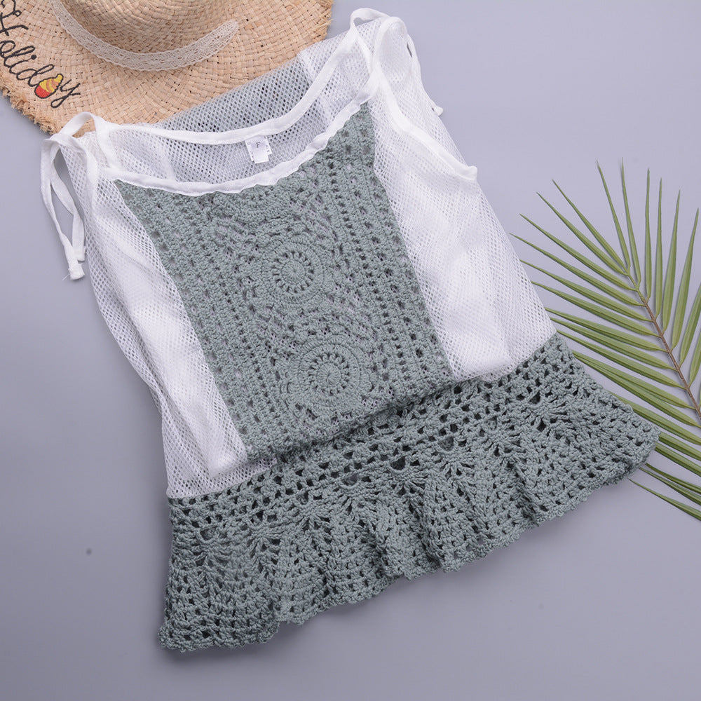 Jupe une pièce en crochet fait main pour maillot de bain