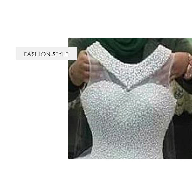 Vestido de novia de estilo europeo de princesa coreana dulce, simple y elegante de cintura media Qidi