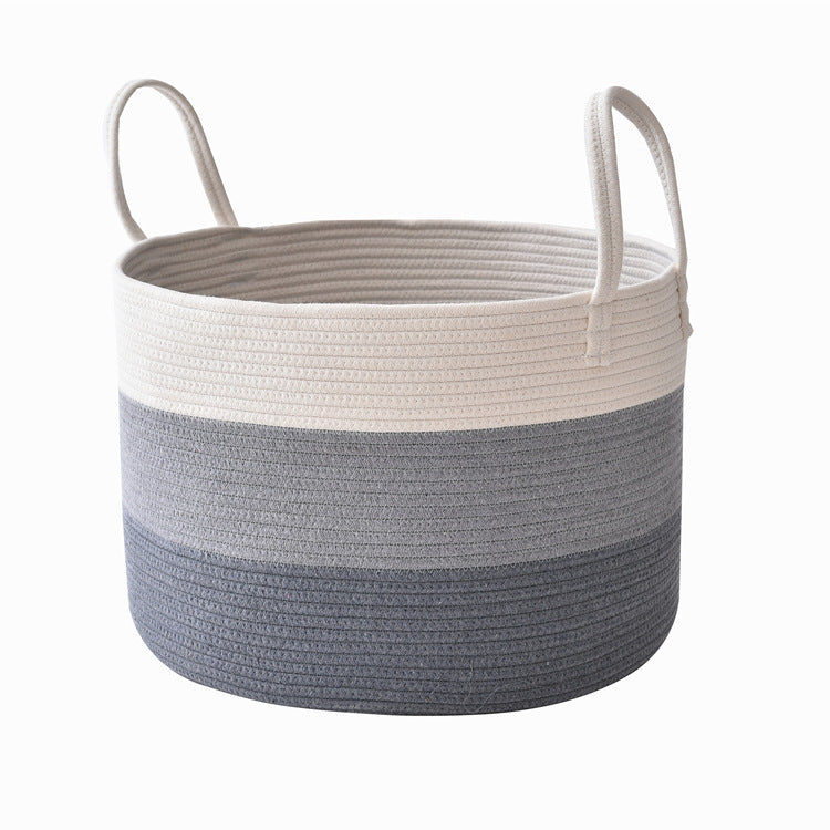 Cesta de almacenamiento de cuerda de algodón Cesta de cuerda de algodón, juguetes, artículos diversos, cesta de almacenamiento de ropa