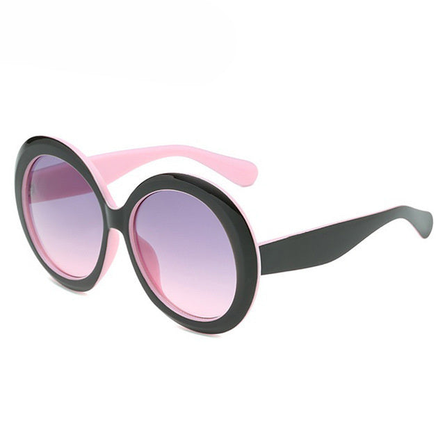 Gafas de sol con montura redonda, gafas de sol para mujer