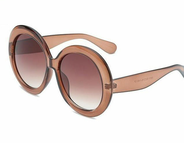 Gafas de sol con montura redonda, gafas de sol para mujer