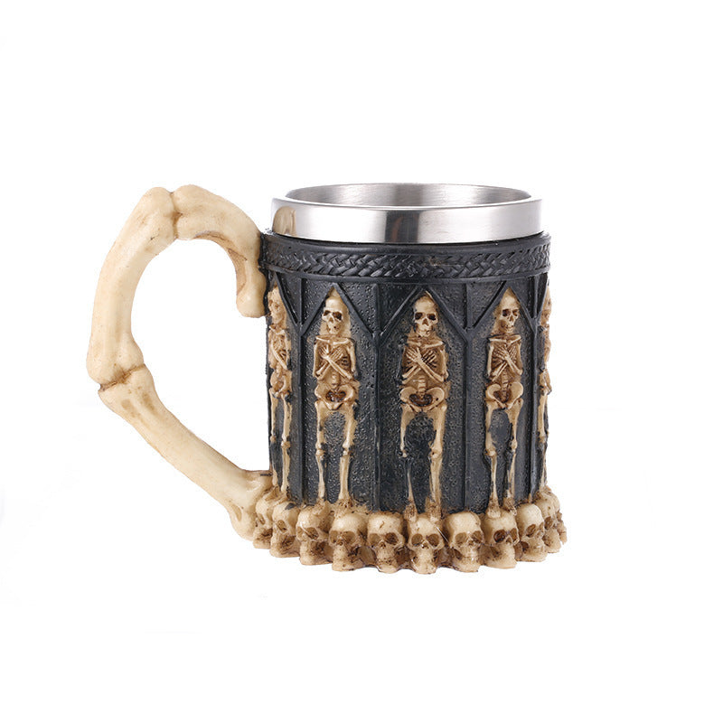 Taza de vino con forma de calavera, resina, regalo personalizado, decoración del hogar, bar de cerveza