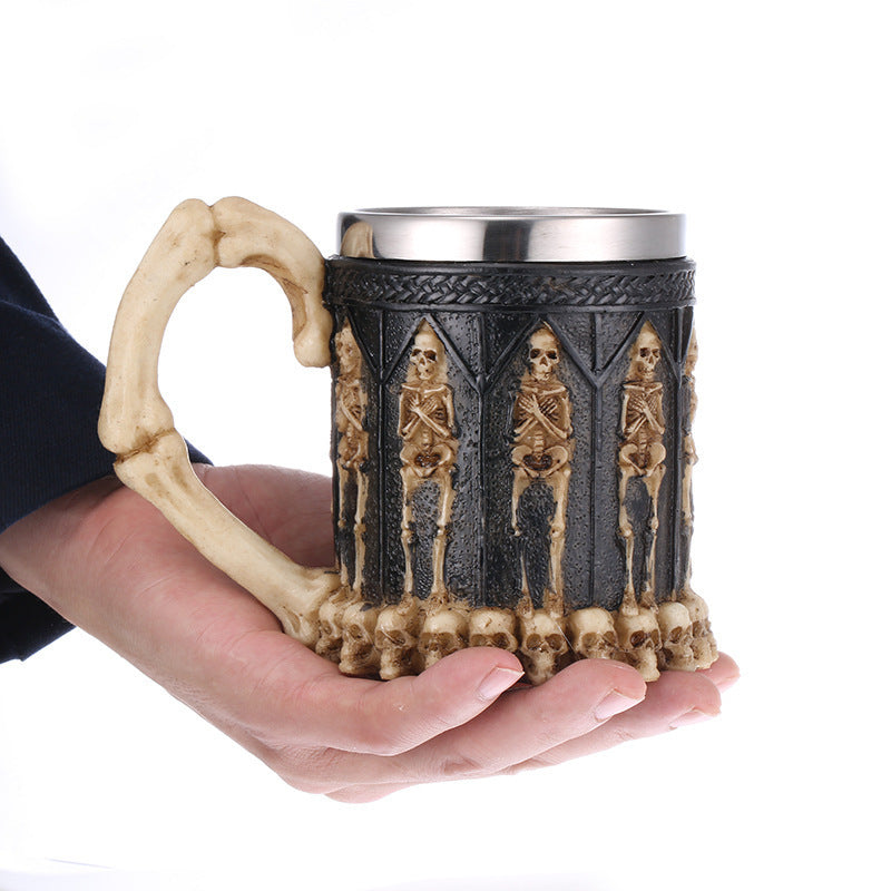 Taza de vino con forma de calavera, resina, regalo personalizado, decoración del hogar, bar de cerveza