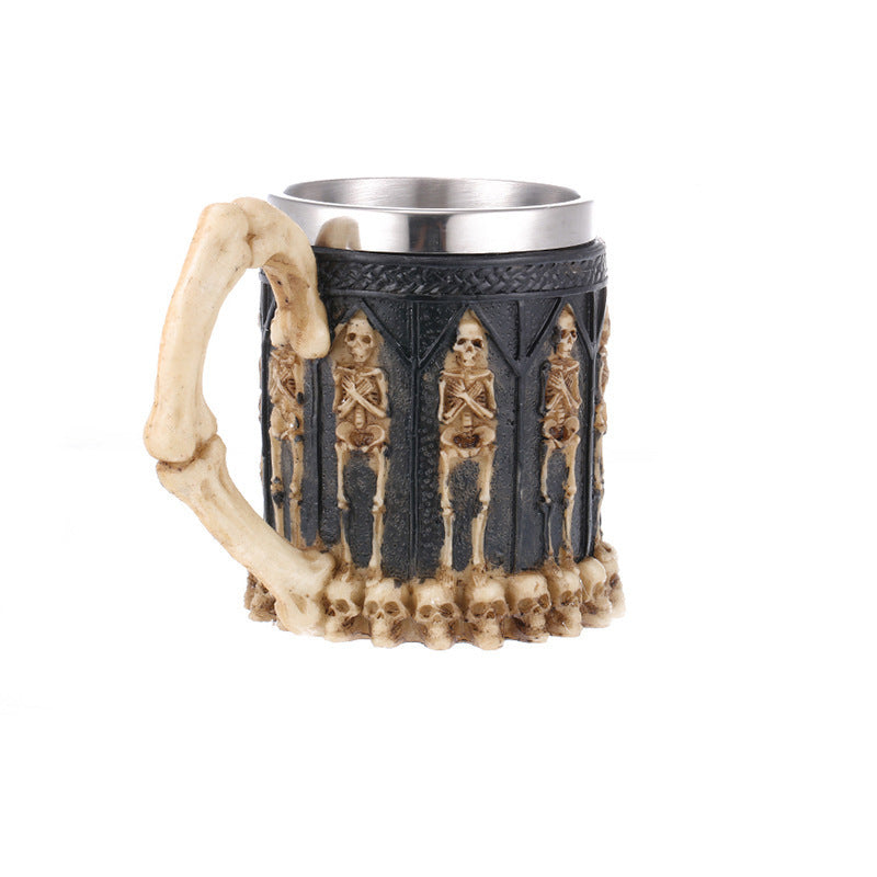Taza de vino con forma de calavera, resina, regalo personalizado, decoración del hogar, bar de cerveza
