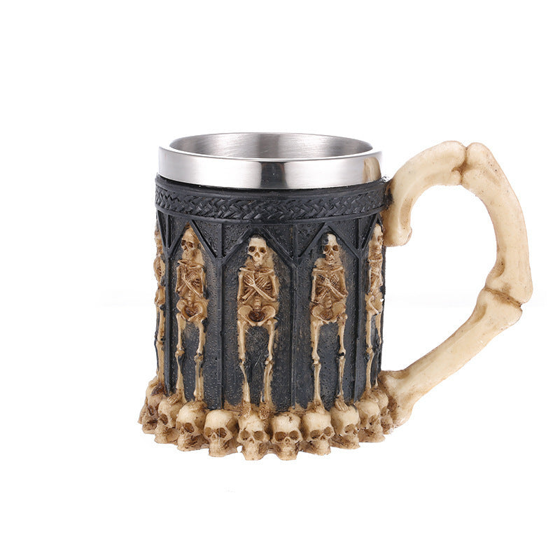 Taza de vino con forma de calavera, resina, regalo personalizado, decoración del hogar, bar de cerveza