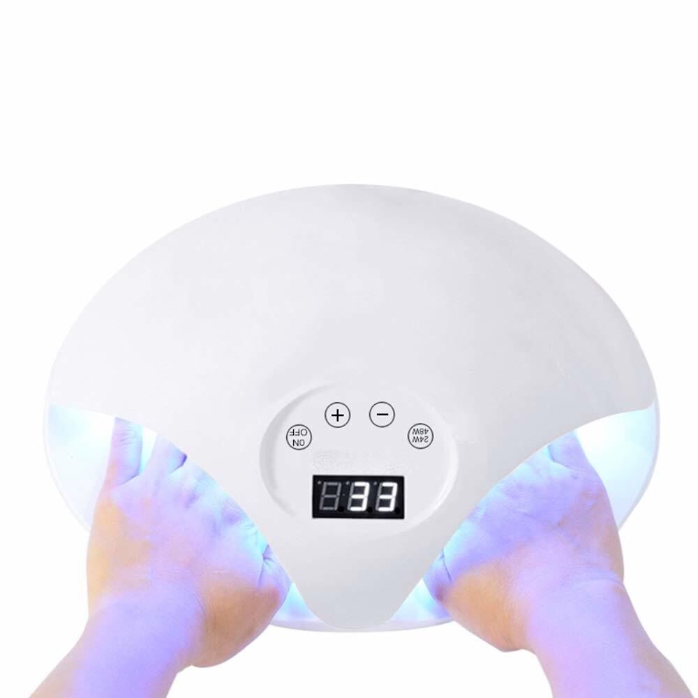Lampe de luminothérapie double pour nail art, vernis à ongles, colle, sèche-mains