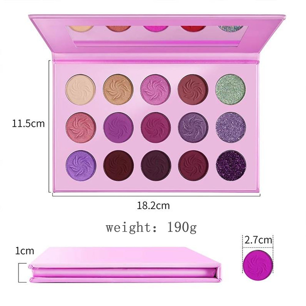 Paleta de sombras de ojos Earth Matte Pearlescent de 15 colores
