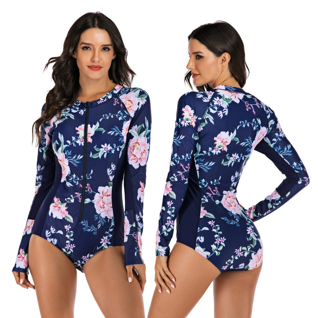 Maillot de bain une pièce à manches longues pour femme