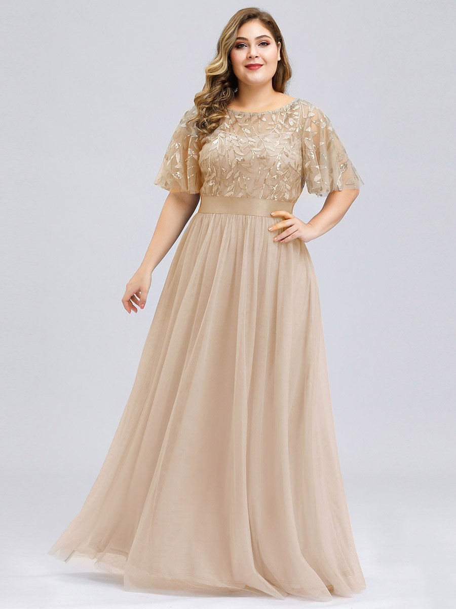 Bridesmaid Dress Sequin Mesh Evening Dress