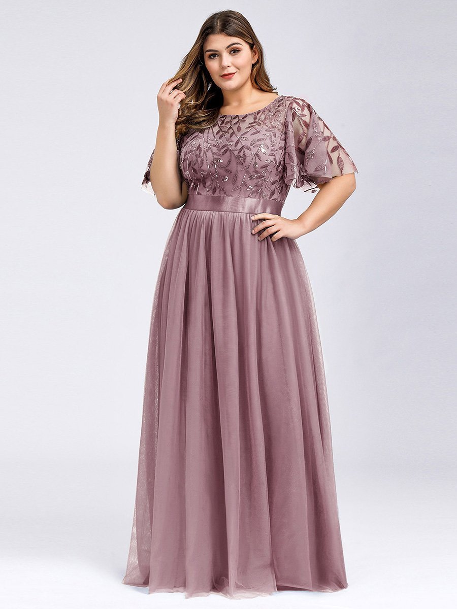 Bridesmaid Dress Sequin Mesh Evening Dress