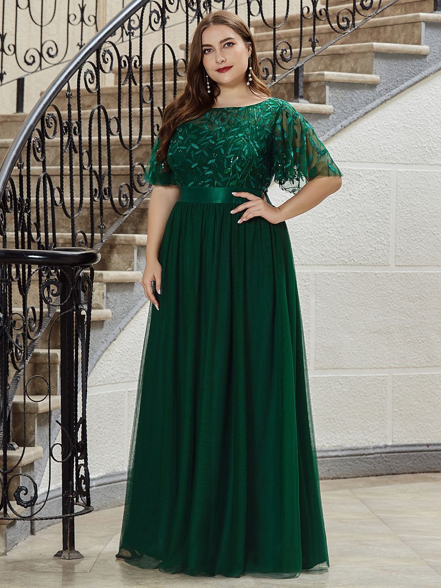 Bridesmaid Dress Sequin Mesh Evening Dress