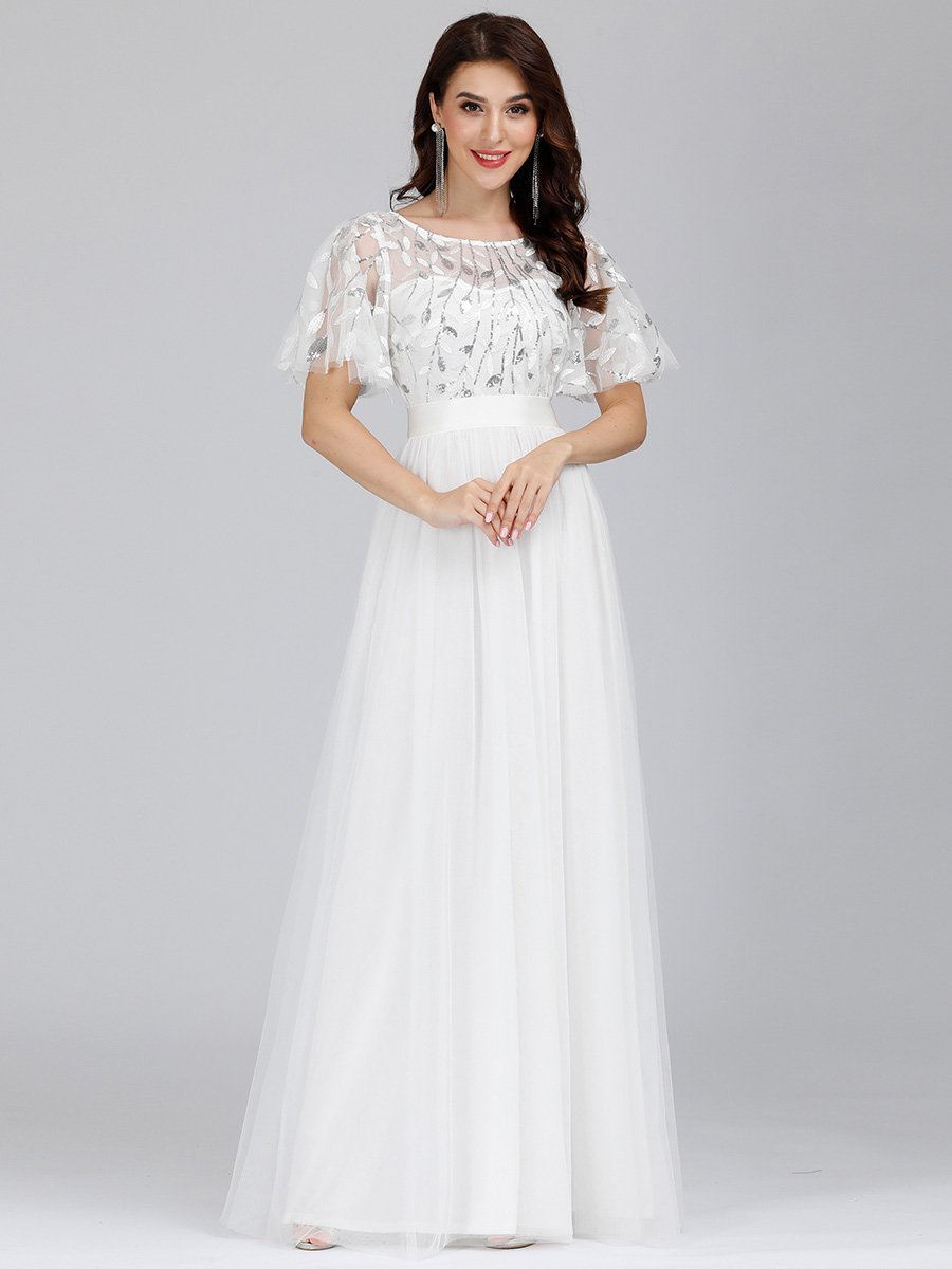Bridesmaid Dress Sequin Mesh Evening Dress