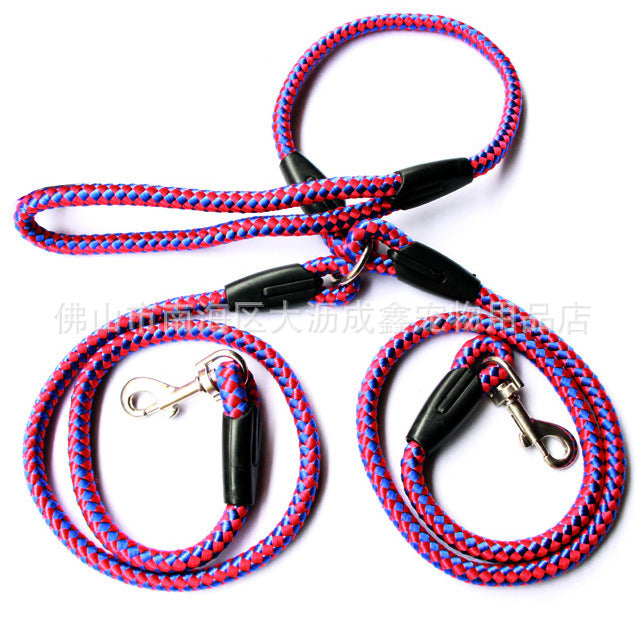 Cuerda de tracción de doble extremo para perro, suministros para mascotas, Collar para perro
