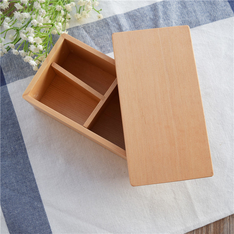 Boîte à lunch simple et élégante Boîte à bento en forme de bûche de style japonais