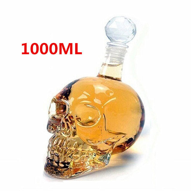 Bouteille en cristal créative en verre pour whisky, vodka, vin, crâne