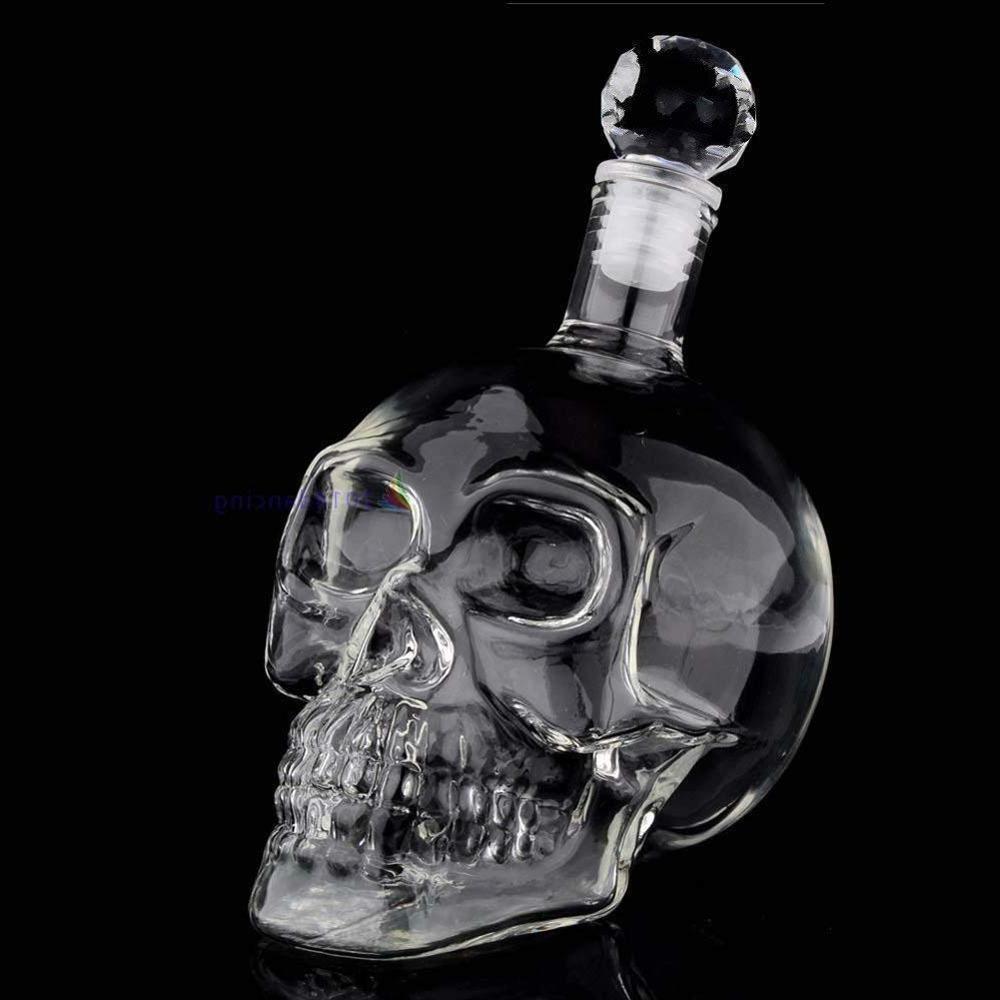 Bouteille en cristal créative en verre pour whisky, vodka, vin, crâne