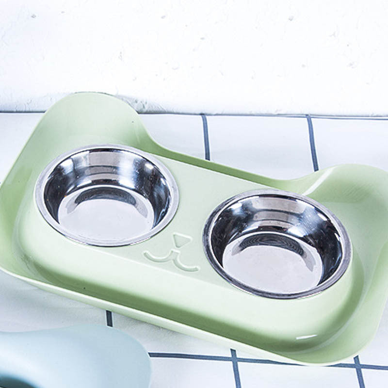 Cuenco de acero inoxidable para beber y comer gatos